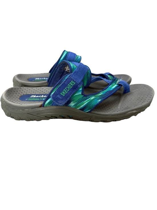 Skechers Shoes - Skechers Women’s Reggae Brush Strokes Slip on Thong Slides. Size 8.